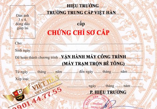 Đăng Ký Học Và Lấy Chứng Chỉ Vận Hành Trạm Trộn Bê Tông